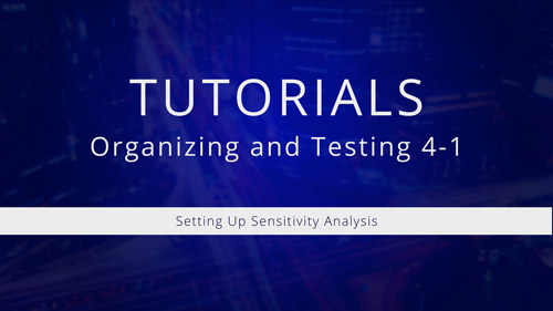 Watch Tutorial 4-1: Setting Up Sensitivity Analysis