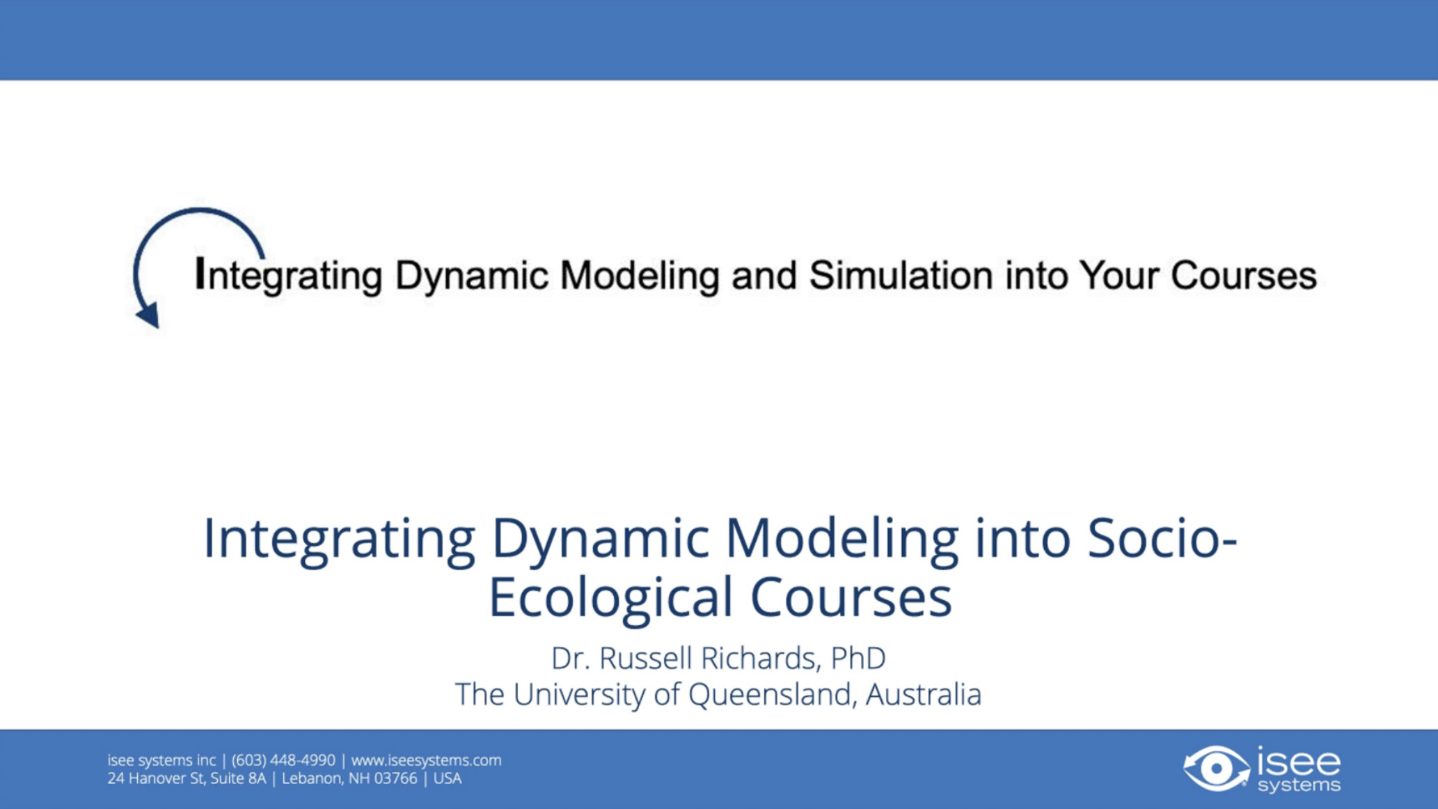 Watch Integrating Dynamic Modeling and Simulation into Your Socio-Ecological Courses