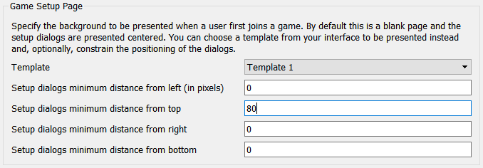 Multiplayer Options dialog